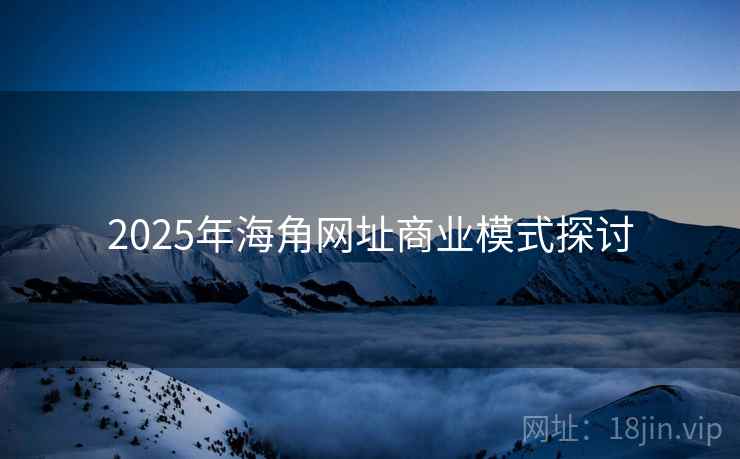 2025年海角网址商业模式探讨
