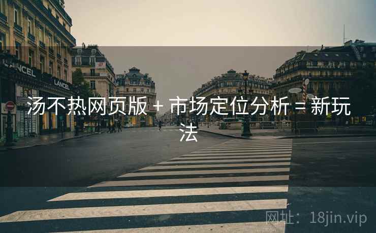 汤不热网页版 + 市场定位分析 = 新玩法